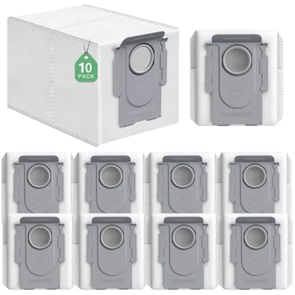 10 Stück Q Revo Staubbeutel für Roborock QV 35A/QV 35S/Q Revo/QRevo Curv