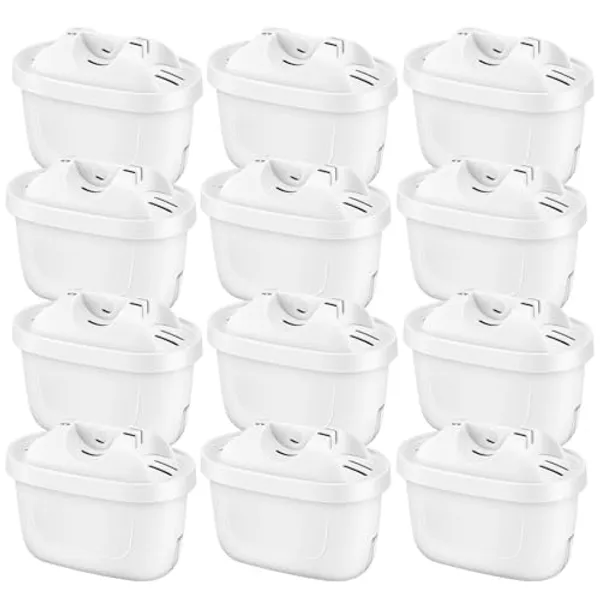 12 Pack Replacement Water Filter Cartridges Compatible with Brita Maxtra+ Jug, Brita Style