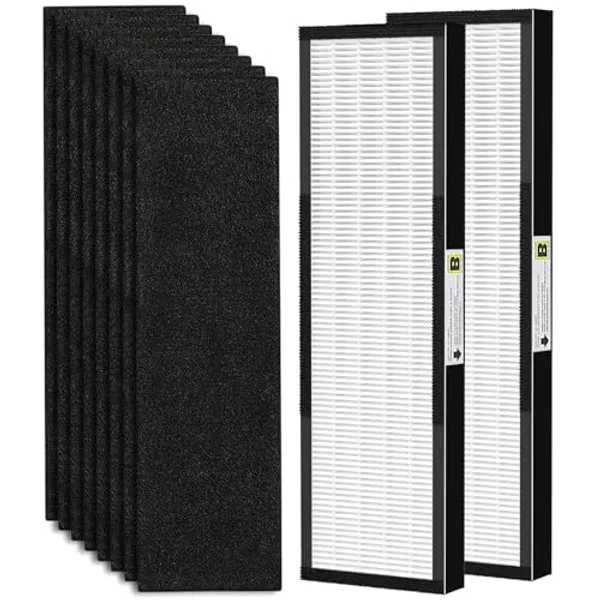 2 Pack FLT4825 True HEPA Filter B Replacement with Activated Carbon Pre-Filters Compatible with…