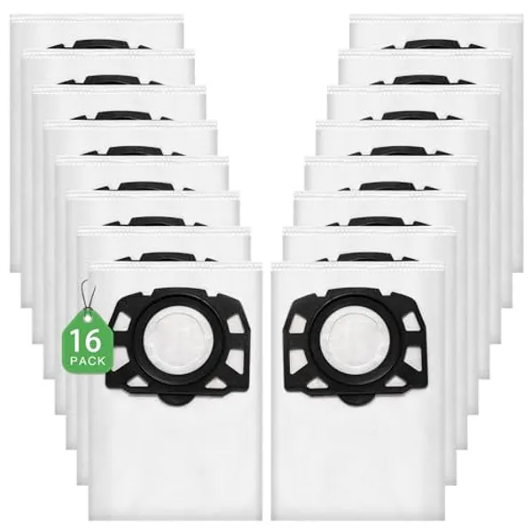 16 sacchetti per aspirapolvere KFI 357 per aspirapolvere Kärcher WD2Plus/WD3/KWD1…